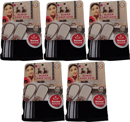 Derma Naturel Krep Kese - Siyah MS-28 (5 Li Set)