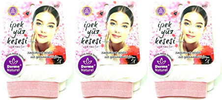Derma Naturel İpek Yüz Kesesi MS-31 (3 Lü Set)