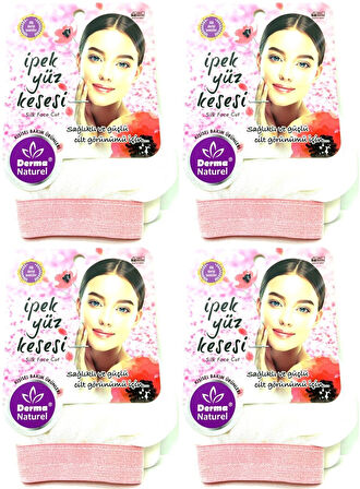 Derma Naturel İpek Yüz Kesesi MS-31 (4 Lü Set)