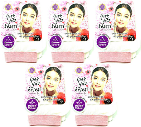 Derma Naturel İpek Yüz Kesesi MS-31 (5 Li Set)