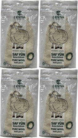 Derma Naturel Therapy Saf Yün Banyo Eldiveni T-485 (4 Lü Set)