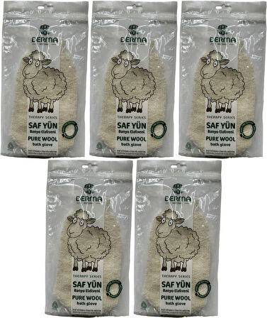 Derma Naturel Therapy Saf Yün Banyo Eldiveni T-485 (5 Li Set)
