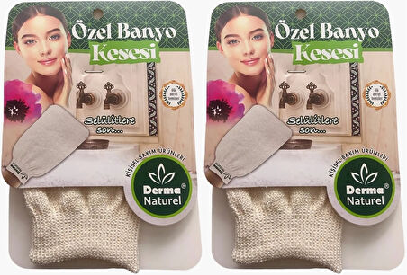 Derma Naturel Özel Banyo Kesesi MS-07 (2 Li Set)