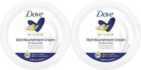 Dove Besleyici El ve Vücut Bakım Kremi 250ML Rich Nourishment Cream (Mavi) (2 Li Set)