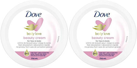 Dove Besleyici El ve Vücut Bakım Kremi 250ML Beauty Cream (Pembe) (2 Li Set)