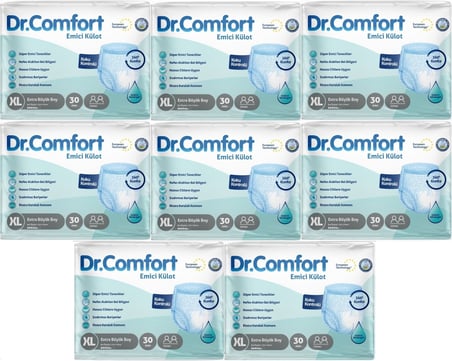Dr.Comfort Hasta Bezi Yetişkin Emici Külot Ekstra Büyük (XL) 240 Adet (8Pk*30)