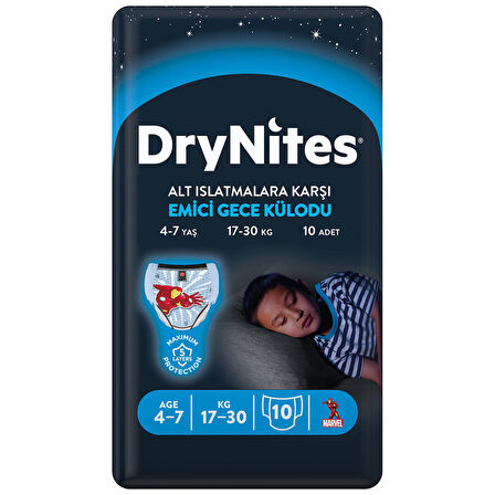 Drynites Emici Gece Külodu/Külot Bez Erkek 4-7 Yaş 17-30KG Small 60 Adet 6PK*10 AltIslatmalara Karşı