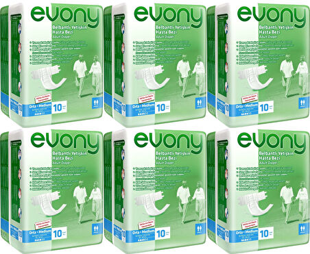 Evony Hasta Bezi Bel Bantlı Ekonomik Pk M - Orta - Medium 60 Adet