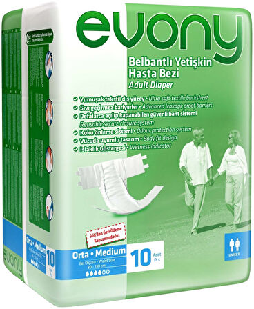 Evony Hasta Bezi Bel Bantlı Ekonomik Pk M - Orta - Medium 60 Adet