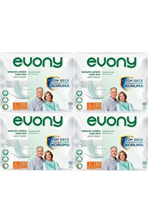 Hasta Bezi Yetişkin Bel Bantlı Tekstil Yüzey L-büyük Boy 120 Adet (4pk*30)