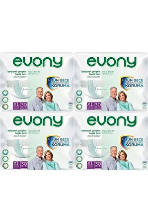 Hasta Bezi Yetişkin Bel Bantlı Tekstil Yüzey Extra Large- Ekstra Büyük Boy 120 Adet (4pk*30)