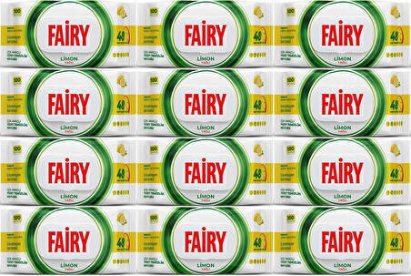 Fairy Yüzey Temizlik Havlusu 100 Yaprak Limon Yağlı - Beyaz Sirke - Karbonat (12 Li Set) 1200 Yaprak