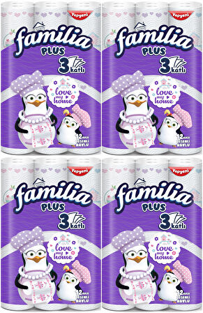 Familia Kağıt Havlu Plus Desenli 48 Li Pk (3 Katlı) (4Pk*12) Love My Home