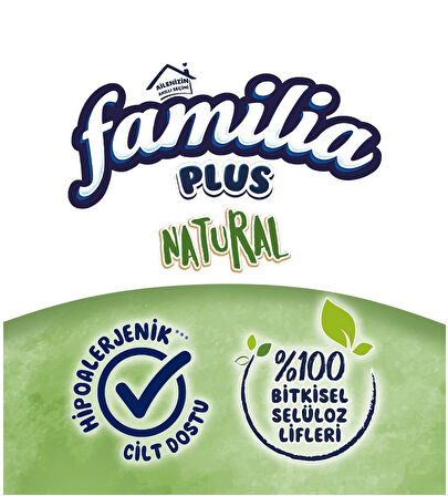 Familia Plus Tuvalet Kağıdı 3 Katlı 64 Lü Paket Natural Organik Bambu Özlü (2PK*32)