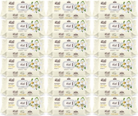 Fibril Islak Havlu Mendil 90 Yaprak Gizemli Yasemin Plastik Kapaklı (18 Li Set) 1620 Yaprak