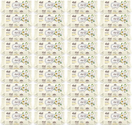 Fibril Islak Havlu Mendil 90 Yaprak Gizemli Yasemin Plastik Kapaklı (36 Lı Set) 3240 Yaprak