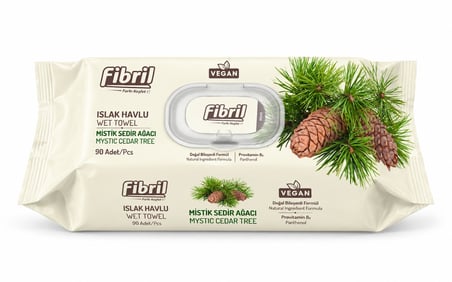 Fibril Islak Havlu Mendil 90 Yaprak Mistik Sedir Ağacı Plastik Kapaklı (3 Lü Set) 270 Yaprak
