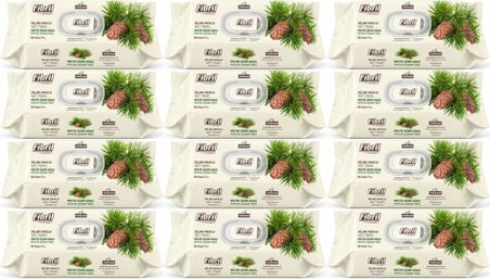 Fibril Islak Havlu Mendil 90 Yaprak Mistik Sedir Ağacı Plastik Kapaklı (12 Li Set) 1080 Yaprak