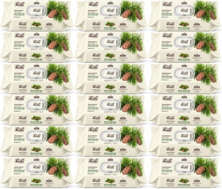 Fibril Islak Havlu Mendil 90 Yaprak Mistik Sedir Ağacı Plastik Kapaklı (18 Li Set) 1620 Yaprak