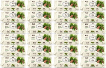 Fibril Islak Havlu Mendil 90 Yaprak Mistik Sedir Ağacı Plastik Kapaklı (24 Lü Set) 2160 Yaprak