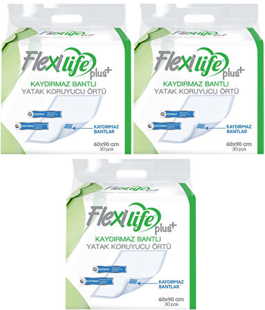 Flexi Life Hasta Alt Açma Yatak Koruyucu Örtü 60*90CM 90 Adet Kaydırmaz