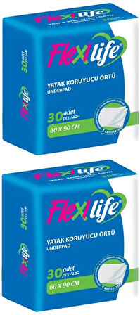Flexi Life Hasta Alt Açma Yatak Koruyucu Örtü 60*90CM Klasik 60 Adet (2Pk*30)