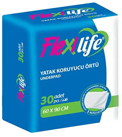 Flexi Life Hasta Alt Açma Yatak Koruyucu Örtü 60*90CM Klasik 90 Adet (3Pk*30)