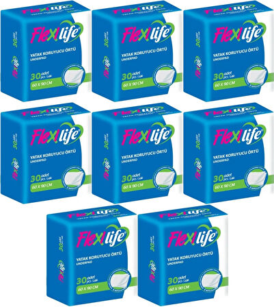 Flexi Life Kedi - Köpek - Evcil Hayvan Çiş Tuvalet Eğitim Pedi 60*90CM 240 Adet (8PK*30)