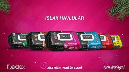 Flodex Islak Havlu Mendil 120 Yaprak Red Garden (24 Lü Set) 2880 Yaprak Plastik Kapaklı