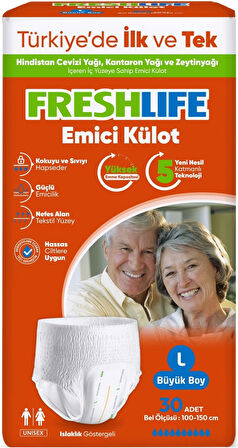 FreshLife Emici Külot Hasta Bezi Large - Büyük - L 60 Adet (2PK*30)