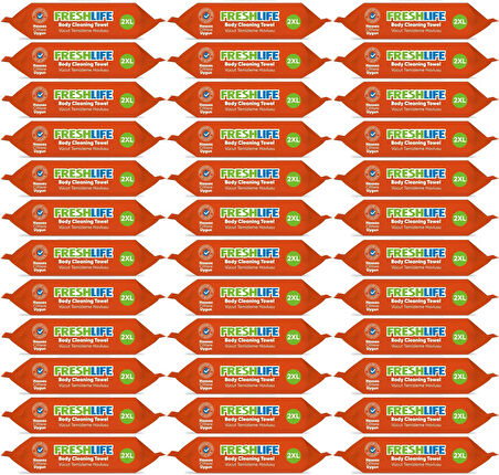 Freshlife Hasta Vücut Temizleme Islak Mendil Havlu 50 Yaprak XL (36 Lı Set)