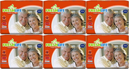 FreshLife Yetişkin Hasta Bezi Bel Bantlı L - Large - Büyük 180 Adet (6PK*30)