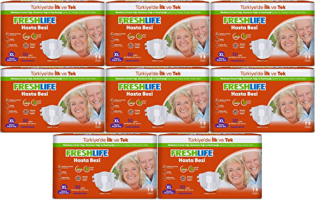 FreshLife Yetişkin Hasta Bezi Bel Bantlı XL - Ekstra Large - Extra Large 240 Adet (8PK*30)