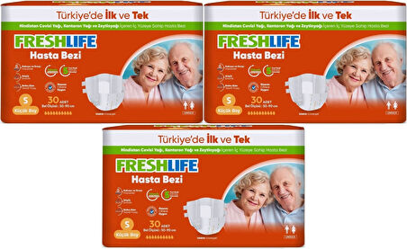 FreshLife Yetişkin Hasta Bezi Bel Bantlı S - Küçük - Small 90 Adet (3PK*30)