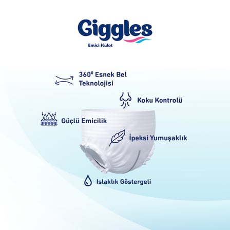 Giggles Yetişkin Bezi Emici Külot S - Küçük - Small 240 Adet