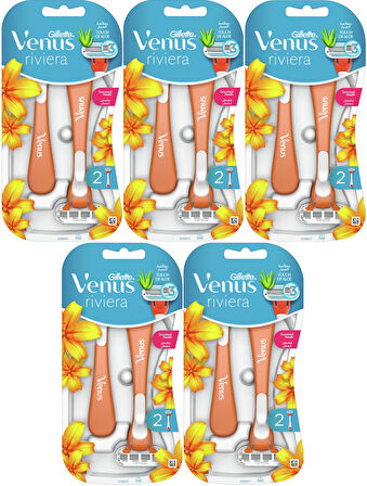 Gillette Venus Riviera Kullan At Kadın Tıraş Bıçağı 10 Lu Set (5PK*2)
