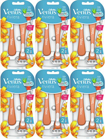 Gillette Venus Riviera Kullan At Kadın Tıraş Bıçağı 12 Li Set (6PK*2)