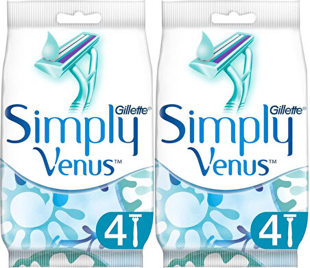 Gillette Simply Venus 2 Kullan At Kadın Tıraş Bıçağı 8 Li Set (2PK*4)