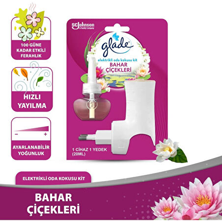 Glade Elektrikli Oda Kokusu Kit Temiz Çiçekleri (2 Li Set)