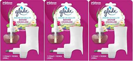 Glade Elektrikli Oda Kokusu Kit Bahar Çiçekleri (3 Lü Set)