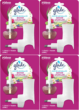 Glade Elektrikli Oda Kokusu Kit Bahar Çiçekleri (4 Lü Set)