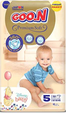 Goon Premium Soft Bebek Bezi Beden:5 (12-20Kg) Junior 312 Adet Ekstra Fırsat Pk