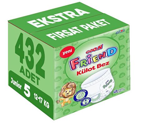 Goon Friend Külot Bebek Bezi Beden:5 (12-17KG) Junior 432 Adet Ekstra Fırsat Pk