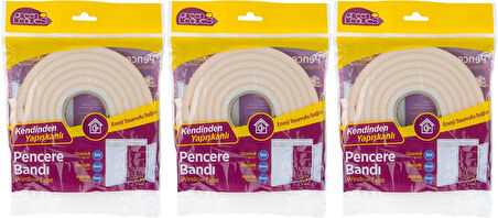 GreenLeaves Süngerli Pencere Bandı 5 Metre (3 Lü Set)