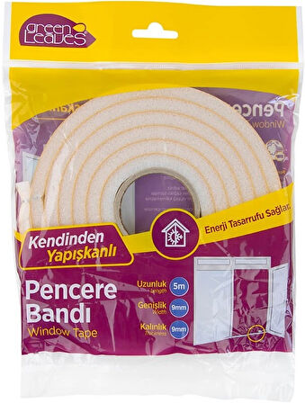GreenLeaves Süngerli Pencere Bandı 5 Metre (3 Lü Set)