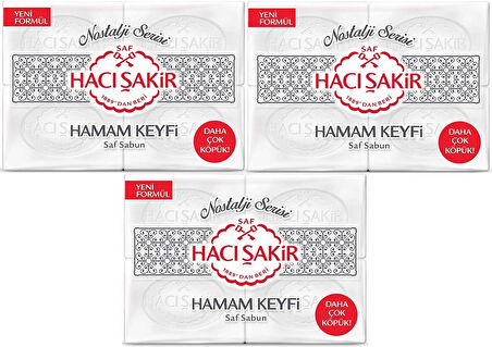 Hacı Şakir Sabun 800GR Hamam Keyfi (Nostalji Serisi) (3 Lü Set)