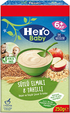 Hero Baby Kaşık Maması 250GR Sütlü Meyveli 8 Tahıllı (Avantaj Pk) (2 Li Set)