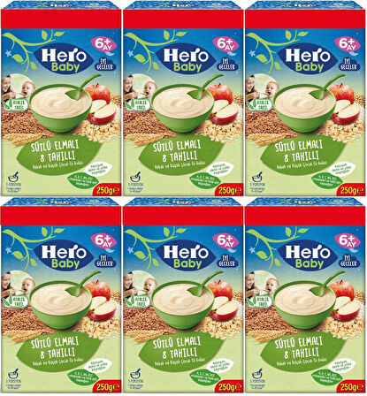 Hero Baby Kaşık Maması 250GR Sütlü Meyveli 8 Tahıllı (Avantaj Pk) (6 Lı Set)