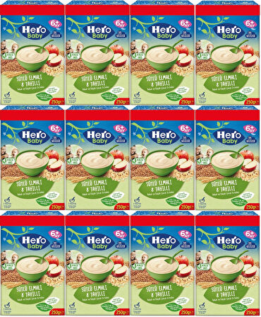 Hero Baby Kaşık Maması 250GR Sütlü Meyveli 8 Tahıllı (Avantaj Pk) (12 Li Set)