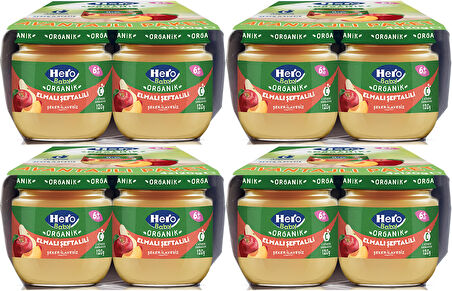 Hero Baby Kavanoz Maması 120GR Avantaj Pk (16 Lı Set) Elmalı Şeftalili (4PK*4)